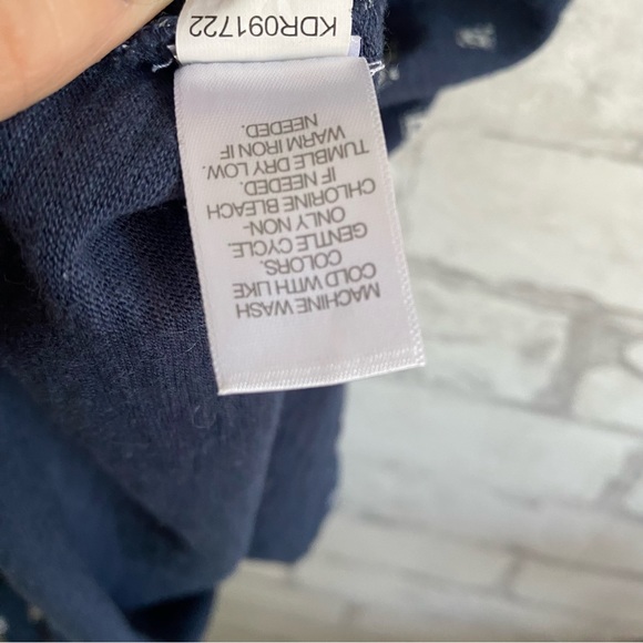 J. Jill Sleeveless Flare Dark Blue White Abstract Print Mini Dress Size … - Picture 8 of 13